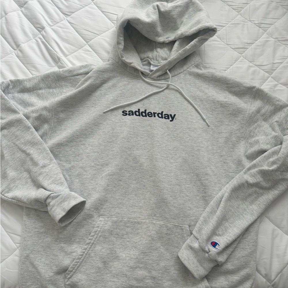 Sadderday Champion Light Gray Hoodie